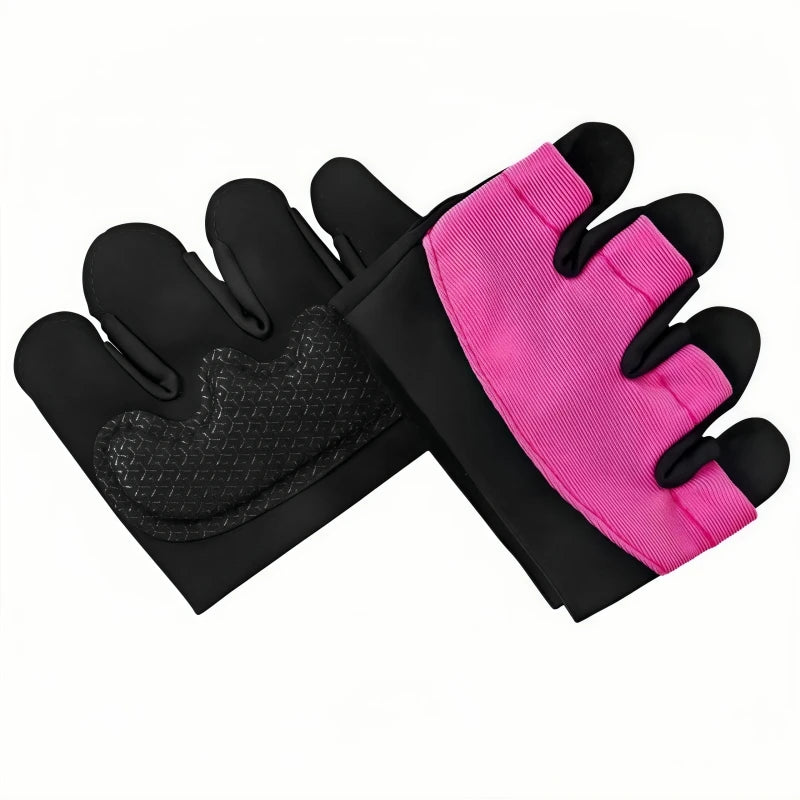 Sports Half Finger Gloves Men Women Non-slip Training Glove Gym Anti-cocoon Barbell Four Finger Glove for Cycling Yoga Jump Rope