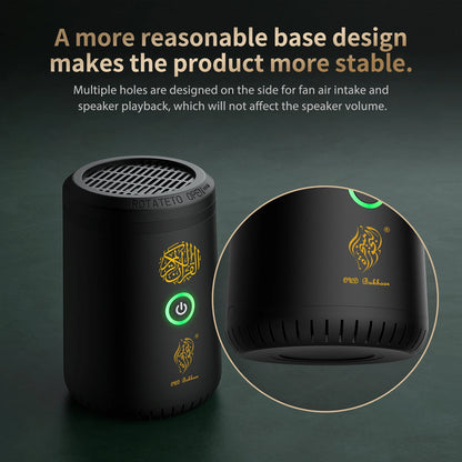 Portable Mini Electric Incense Burner with Quran Speaker Arabic Bakhoor Aroma Diffuser Rechargeable Incense Holder