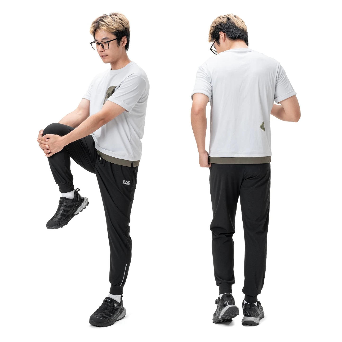 ROCKBROS Summer Cycling Pants Lightweight High Elastic Waterproof Breathable Trousers Sunscreen Men Fitness Outdoor Sports Pants