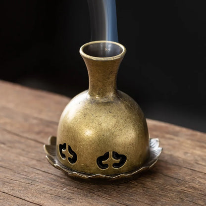New Chinese Style Incense Burner Zinc Alloy Vertical Indoor Aromatherapy Good Symbolism Accessories Incense Burning Gifts
