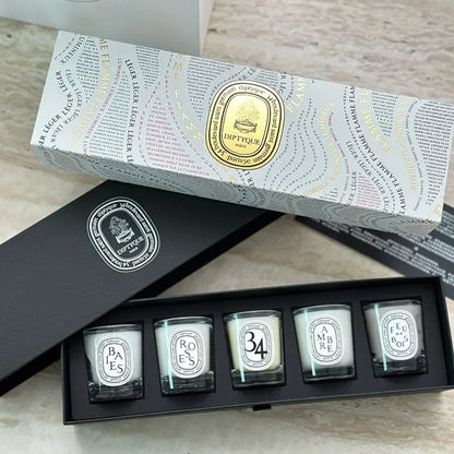 Winter Limited 5 Pcs Set 35g Aromatherapy Candles Christmas Gift Box with Long-Lasting Fragrance for Home Decor Scented Candles