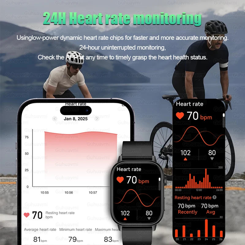 2025 New Outdoor Military GPS Smart Watch 2.01-inch AMOLED Screen BT Call 178+ Sport Mode IP68 Waterproof Smartwatches Man Women