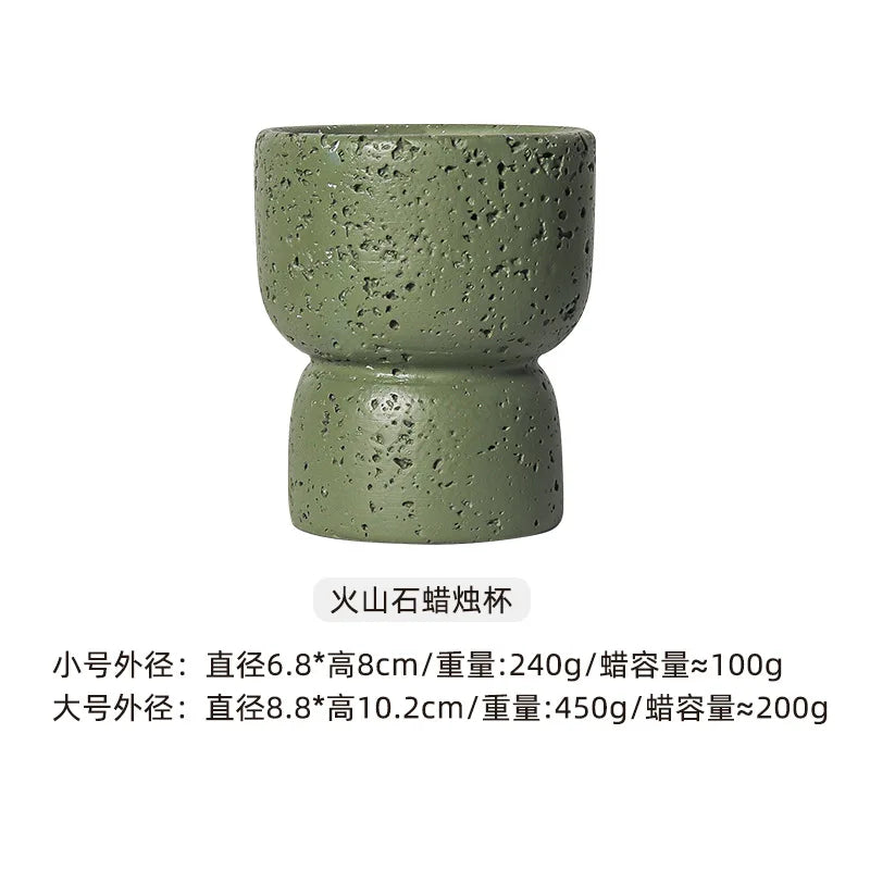 Simple Cement Home Aromatherapy Candle Empty Cup Diy High-value Crafts Indoor Candlestick Modern Home Decoration Ornaments