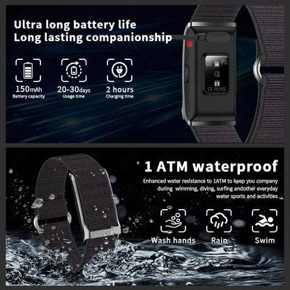LIGE Smart Watch Men Women Fitness Smart Bracelet Sports Band Heart Rate Blood Pressure Monitor Waterproof Multifunction Watches