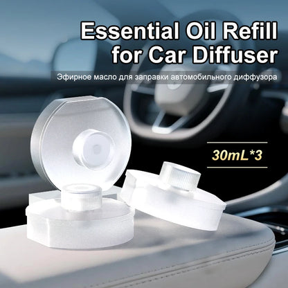 3Pcs 30ML Essential Oil Refill for Car Aromatherapy Diffuser Fresh Air Long Lasting Fragrance Multiple Scents Available