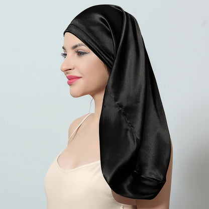 100% Silk Sleeping Hair Cap Long Hair Night Silk Sleep Cover for Women for Hair Care 16 Momme