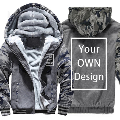 Your OWN Design Brand Logo/Picture Custom Men Women DIY Winter Thick Hoodies Sweatshirt Casual Hoody Clothes 24 Color Loose COAT