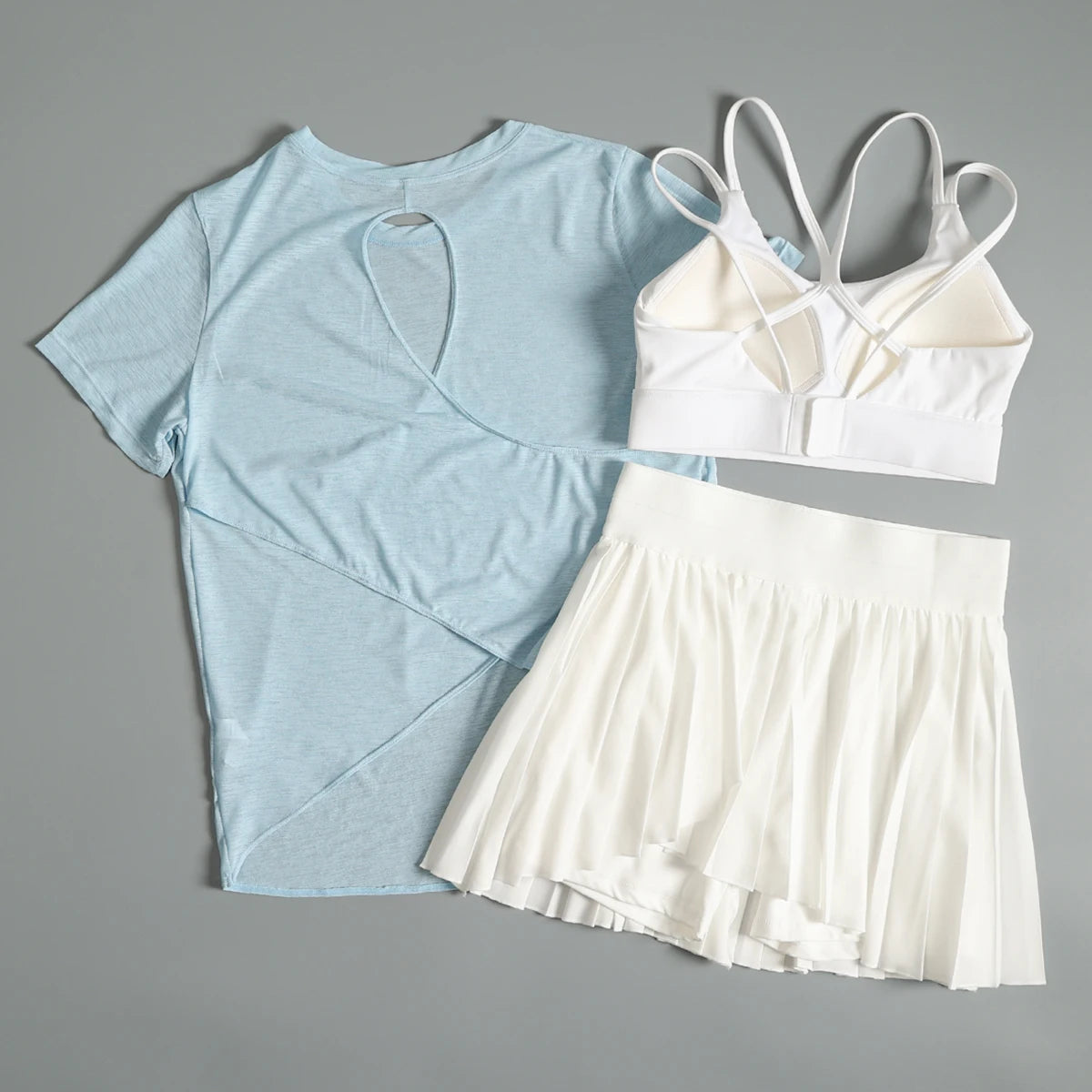 Sports suit for women 2025 summer new yoga fitness bra short-sleeved high-value running training quick-drying suit