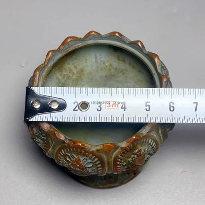 Antique Bronze Eight Auspicious Incense Burner Household Tea Ceremony Table Ornament Coil Incense Base Burn Aromatherapy Stove