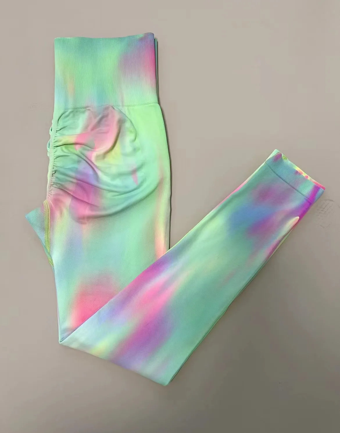 New Women Tie-dye Leggings Gym Athletic Workout Leggins High Waist Leggins Butt Lifting Yoga Pants Sports Training Tights