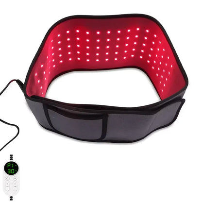 Far Infrared Red Light Therapy Belt Waist Back Pain Relief 660nm 850nm LED Massage Belt Blood Circulation Muscle Relaxation