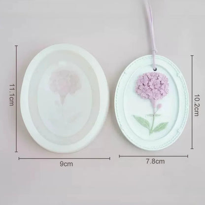 Flower Listing Aromatherapy Gypsum Mold DIY Car Mounted Wardrobe Wax Sheet Plaster Craft Silicone Mould