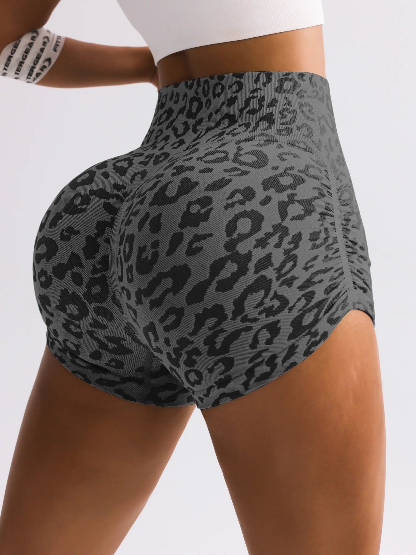 Women's Sexy Leopard Print Yoga Shorts Casual High Waist Skinny Fitness Sports Shorts Female Gym Runing Tights Super-short Pants