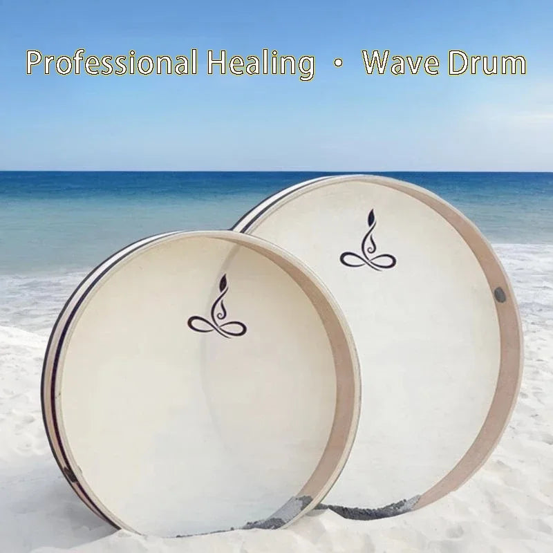 Wave Drum Sound Healing Professional Yoga Meditation Sheepskin Drums Spiritual Relaxation Massage Tambourine Musical Instrument