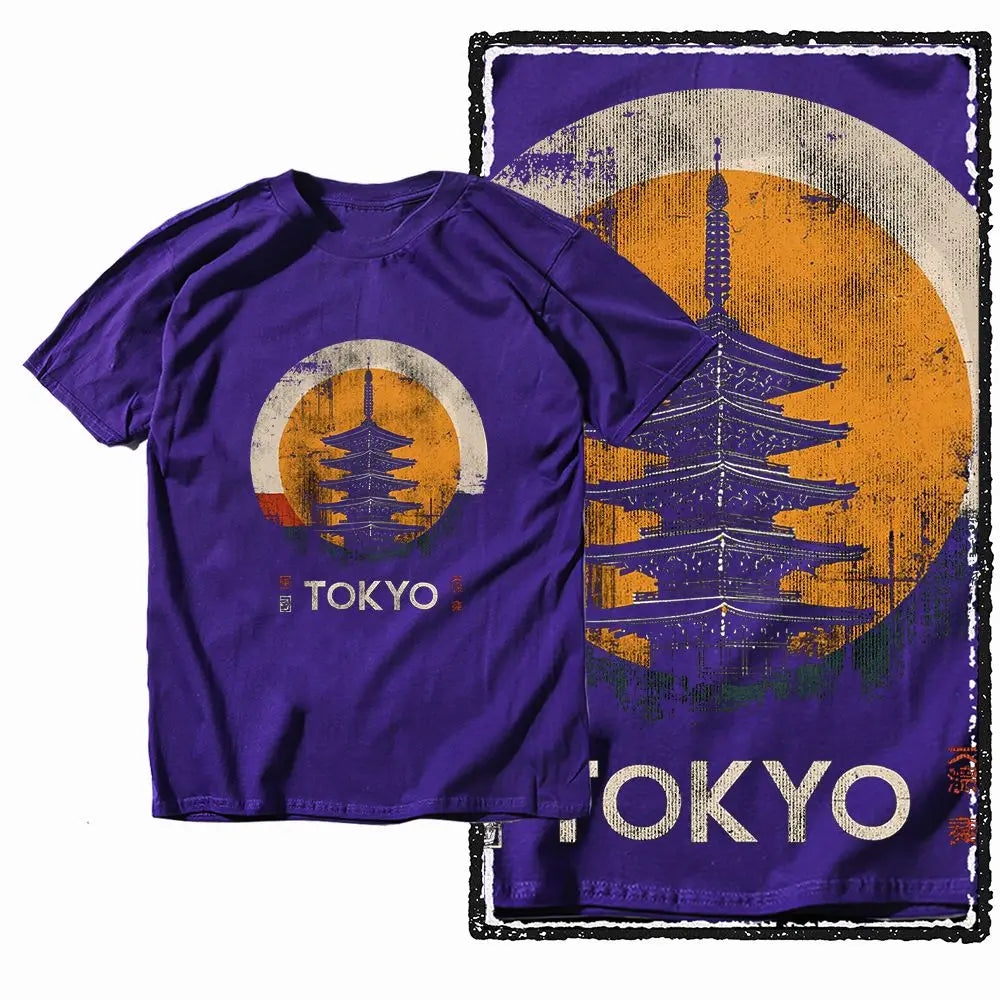 G28 Purple Cotton Cool Dragon Graphic Men T-shirt |  Streetwear Big Size Vintage O-neck men's Tee Tshirt