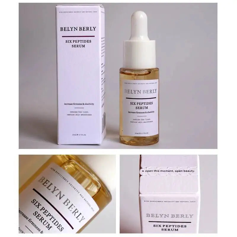 BELYN BERLY Six Peptides Serum for Face Care 3pcs Moisturizing Lifting Firming Facial Serum Nourish Skin Care