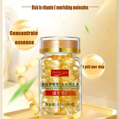 0.5g * 60pcs Vitamin E moisturizing essence oil can be used with face cream, body milk, liquid foundation and conditioner