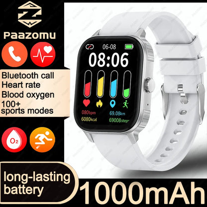 2026 2.04-inch Ultra Smart Watch For Men Women 1000mAh High Capacity Battery Outdoor Sports Fitness Health Monitoring Smartwatch
