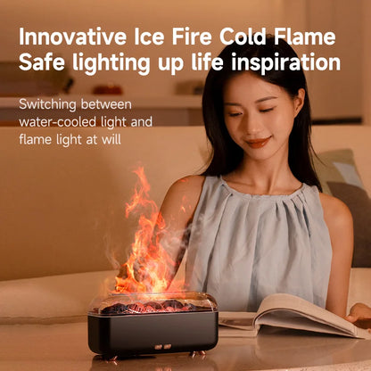 300ml Mini Volcanic Lava Essential Oil Aroma Diffuser Machine Small Household USB Home Fragrance Diffuser Flame Humidifier