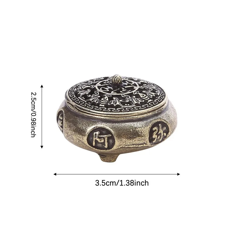 Buddhist Utensils Incense Burner Lotus Incense Censer Archaic Copper Alloy Sandalwood House Furnishings Home Office Decoration ﻿