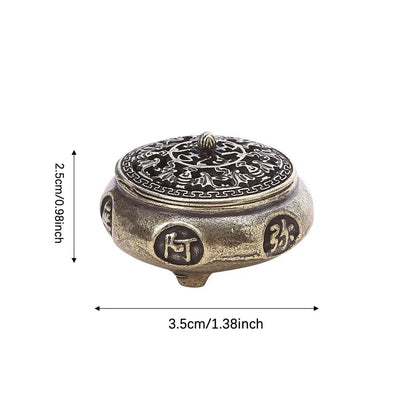 Buddhist Utensils Incense Burner Lotus Incense Censer Archaic Copper Alloy Sandalwood House Furnishings Home Office Decoration ﻿