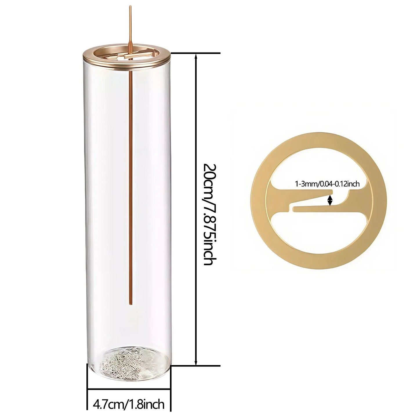 Incense Stick Holder with Glass Ash Catcher – Anti-Ash Flying, Modern Burner for Meditation, Yoga, Spa, Home Decor