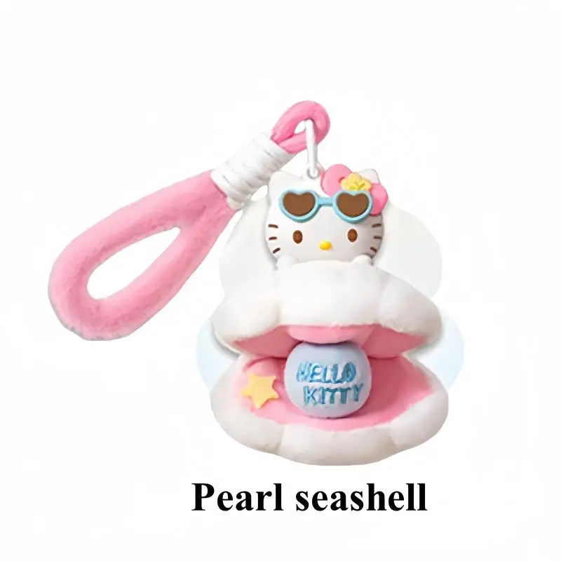New Genuine Hello Kitty Summer Tan Skin Series Aromatherapy Pendant Blind Box Kawaii Hello Kitty Bag Pendant Mystery Box As Gift