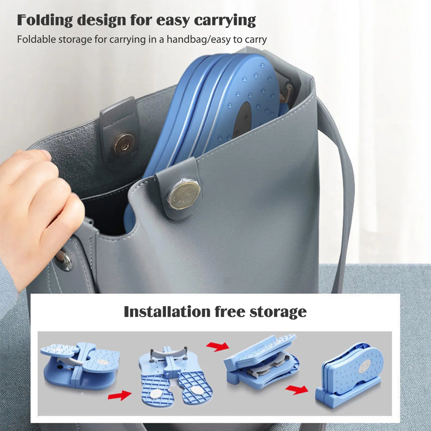 Mini Stepping Leg Trainer Portable Standing Leg Stretch Board Fitness Equipment Foldable Non-Slip Unisex for Indoor Gym