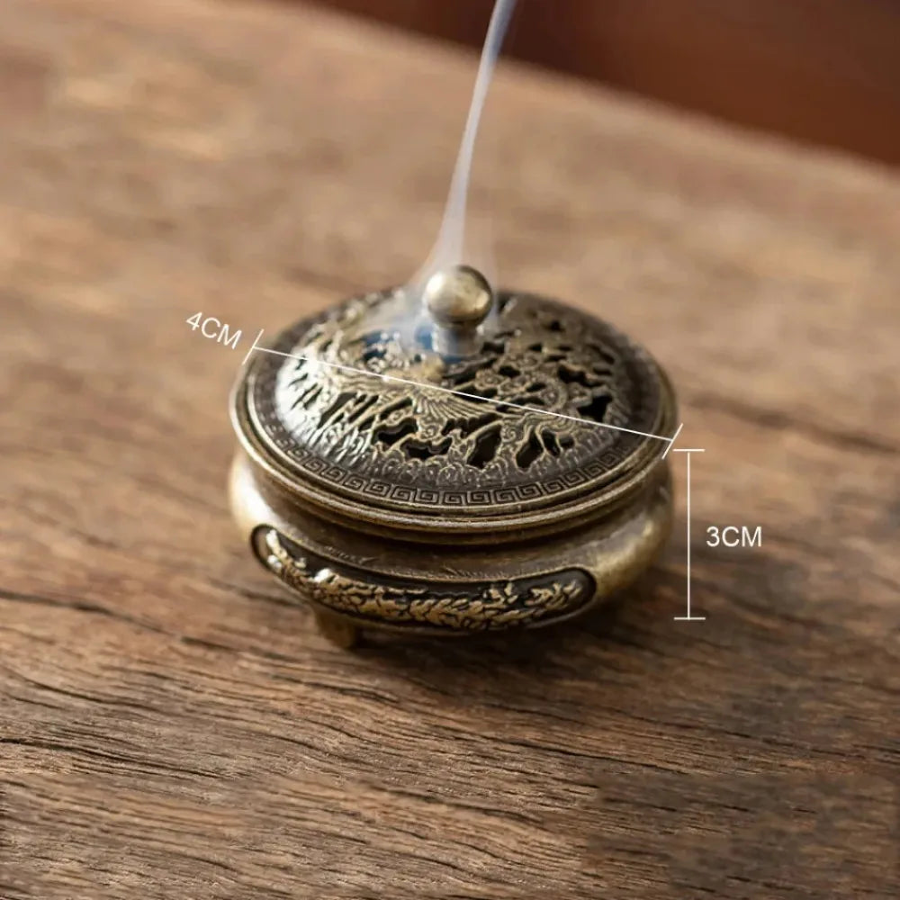 Dragon And Phoenix Plate Incense Burner - Antique Incense Burner - Line Incense Agarwood Incense Burner - Buddha Incense Incense