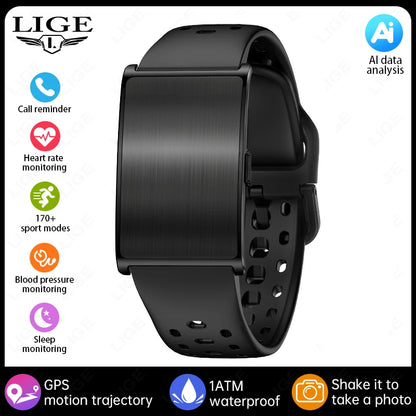 LIGE AI Health Smart Bracelet Fitness Tracker Men Women Sleep Tracking Smart Watch Heart Rate Stress Blood Pressure Monitor Band