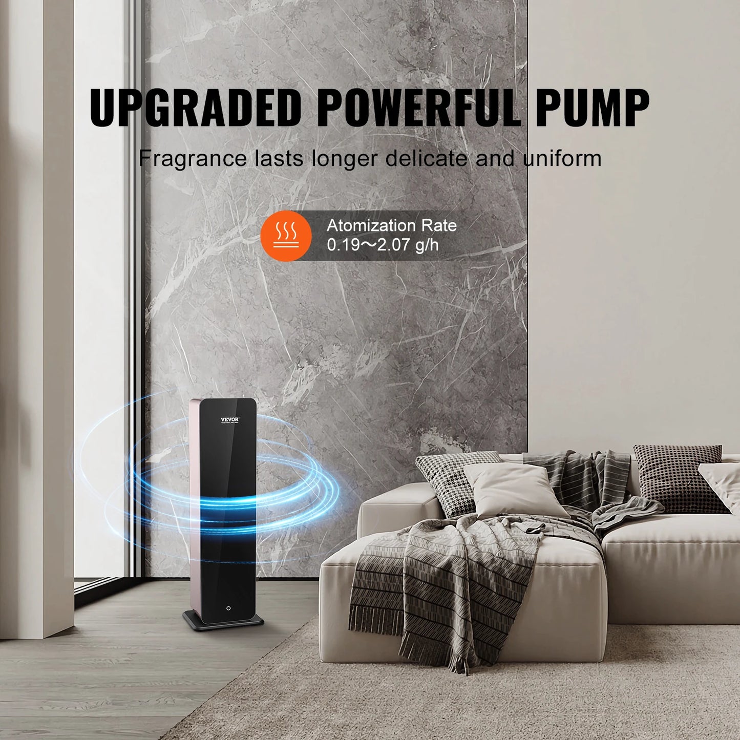 SucceBuy Bluetooth Smart Cold Scent Air Diffuser 3000sq.ft Floor Standing Aromatherapy Machine for Large Room Office Hotel