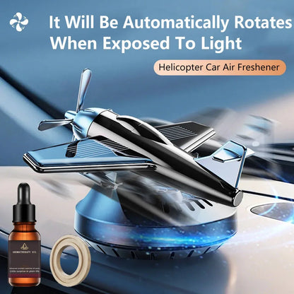 Car Indoor Air Freshener Helicopter Aromatherapy Perfume Solar Aircraft 360 Degree Rotating Aromatherapy Automobile Perfume
