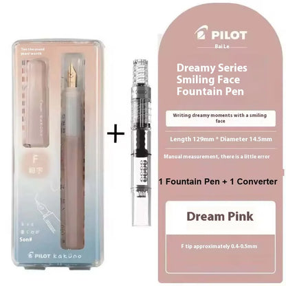 Pilot Japan Kakuno Fountain Pen Limited Cute Panda Nib Cap Smiley Face Pens Gift for Students Journaling Ins Healing Aesthetic