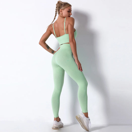 Female Yoga Set Ensemble Seamless Sexy Sport Suit Women Sportswear Leggings Fitness Workout Gym Wear Running Clothing Tracksuit