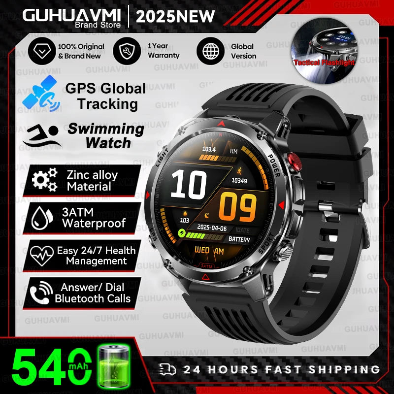 2025 New Women's Fashion Sports Smart Watch Built in GPS 3ATM Waterproof Bluetooth Call Health Monitoring Smartwatches For Women
