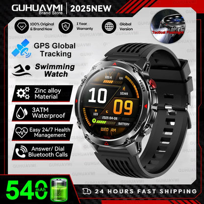 2025 New Women's Fashion Sports Smart Watch Built in GPS 3ATM Waterproof Bluetooth Call Health Monitoring Smartwatches For Women