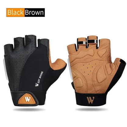WEST BIKING Mountain Road Bike Gloves Half Finger Summer Cycling Equipment Anti-slip Shock SBR Bicycle Fitness Fingerless Mitten