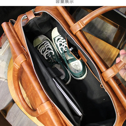 Retro Fashion Men's Handbags Travel Totes Crossbody Bag Large Capacity Luggage Bags Men Luxury Design Handbags Fitness Bag Male