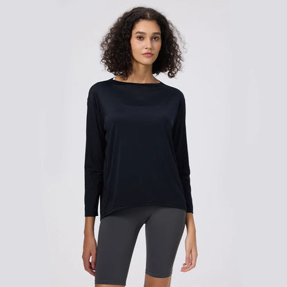 Yoga Long Sleeve Workout Top Running Clothes Physical Shirts & Blouses Top Fitness Loose T-shirt Clothing Sportswear Woman Gym