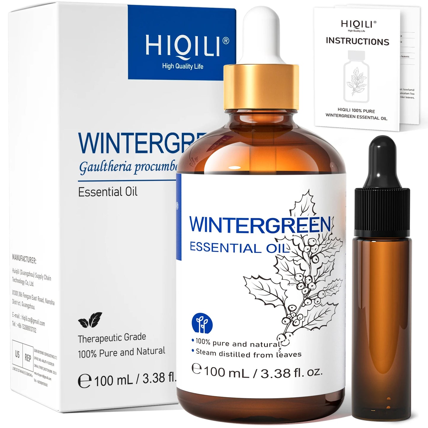 HIQILI Pure Cypress Essential Oil Aromatherapy Grade for Diffuser DIY Soap Bath 100ML Natural Plant Spearmint Vetiver Oil