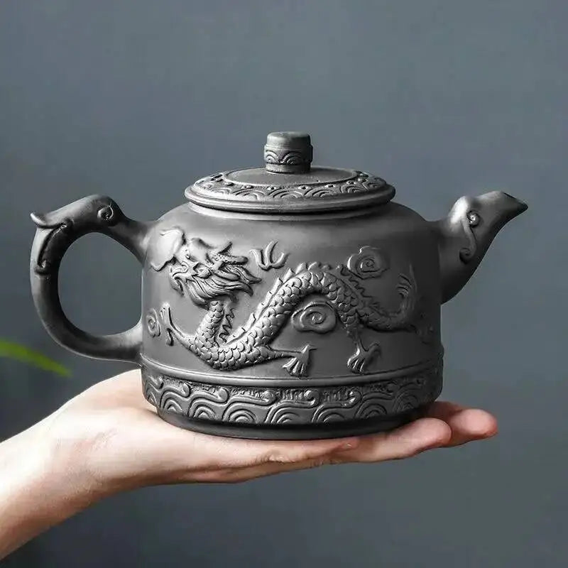 600ml Yixing Purple Clay Lucky Dragon tea Pot filter teapot sand Could brew puer Lapsang souchong Qimen black tea Zisha teapot