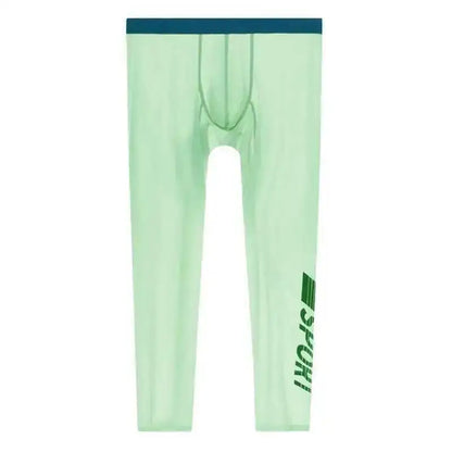 Ultra Thin See Through Men's Tight Fitness Running Sweatpants Leggings Plus Size Training Joggers Sweat Trousers