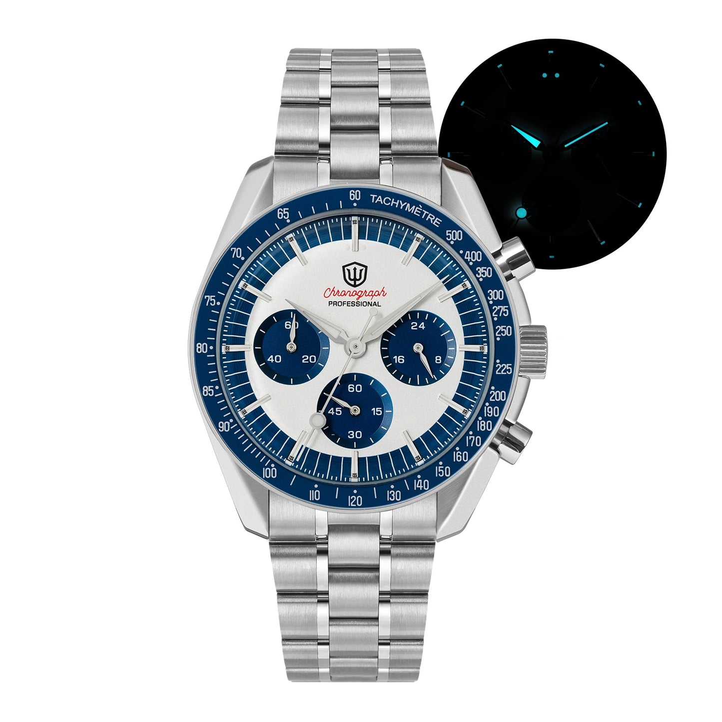 New Mechanical Quartz Watches VK63 Chronograph Sports Watches Bubble Sapphire Ar Waterproof Luminous Watches