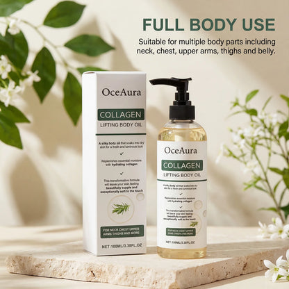 Collagen Body Oil Hydrating Full Body Massage Essential Oil for Arms, Belly & Legs, Moisturizing Non-Greasy Dry Skin Care 100ml