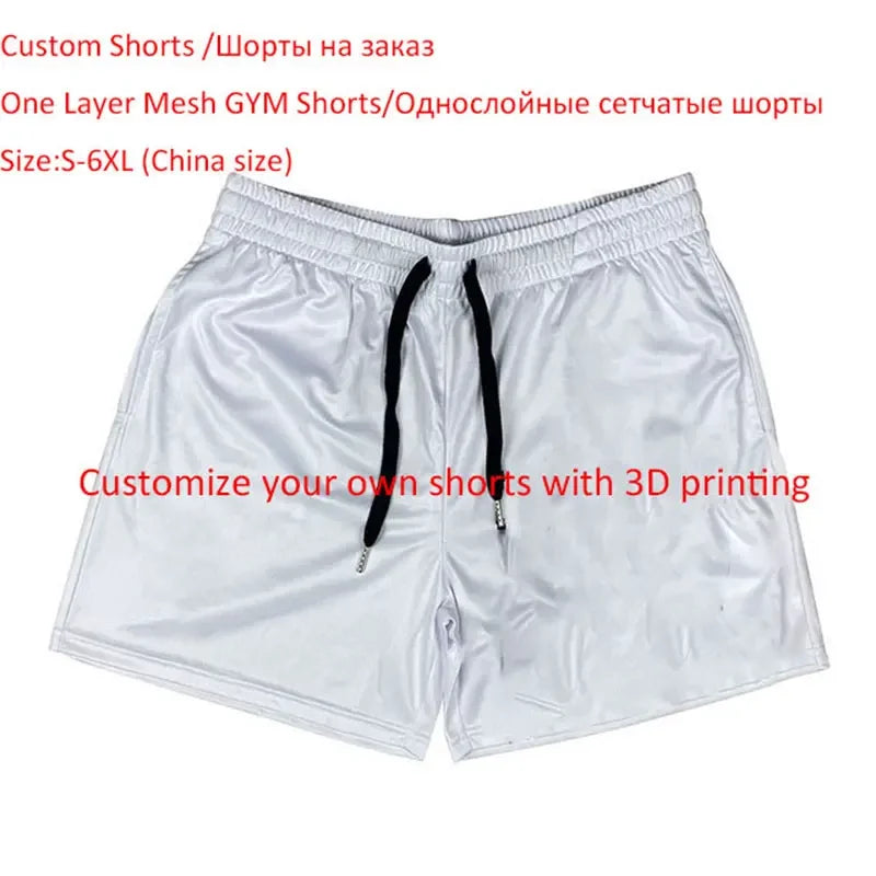 Custom Shorts Men Women Mesh Quick Dry Casual IPPO Gym Shorts Oversized Fitness Workout Running Summer Short