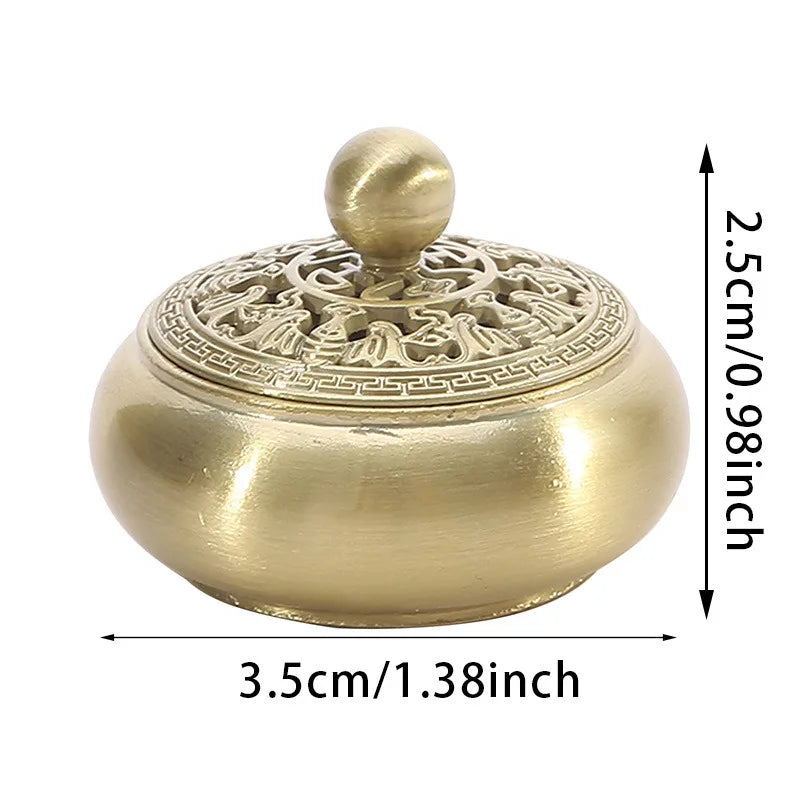 Buddhist Utensils Incense Burner Lotus Incense Censer Archaic Copper Alloy Sandalwood House Furnishings Home Office Decoration ﻿