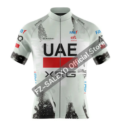 Men's New UAE Cycling Jersey Sets Summer Short Sleeve Mtb Ropa Ciclismo Bicycle Clothing Bike Shirts Bicycle Cycling Clothing
