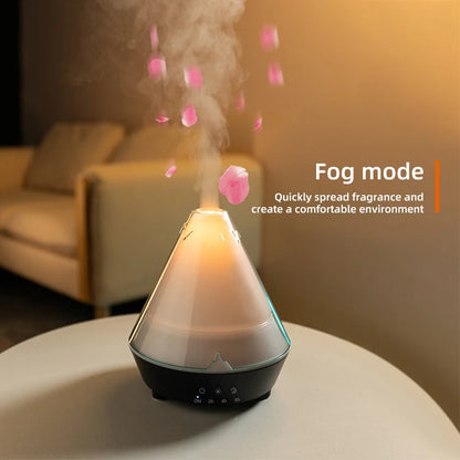 7 Colors Gradient Light Simulated Volcano Aroma Diffuser Jellyfish Smoke Ring Air Humidifier USB Aromatherapy Oil Diffuser