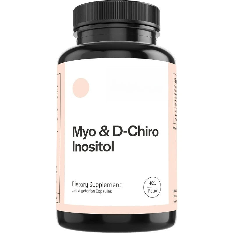 Women Myo & D-Chiro Inositol Capsule Daily Nutrition Supplements for Hormonal Balance and Ovarian Health Support 120 Count