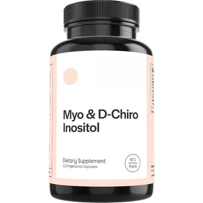 Women Myo & D-Chiro Inositol Capsule Daily Nutrition Supplements for Hormonal Balance and Ovarian Health Support 120 Count